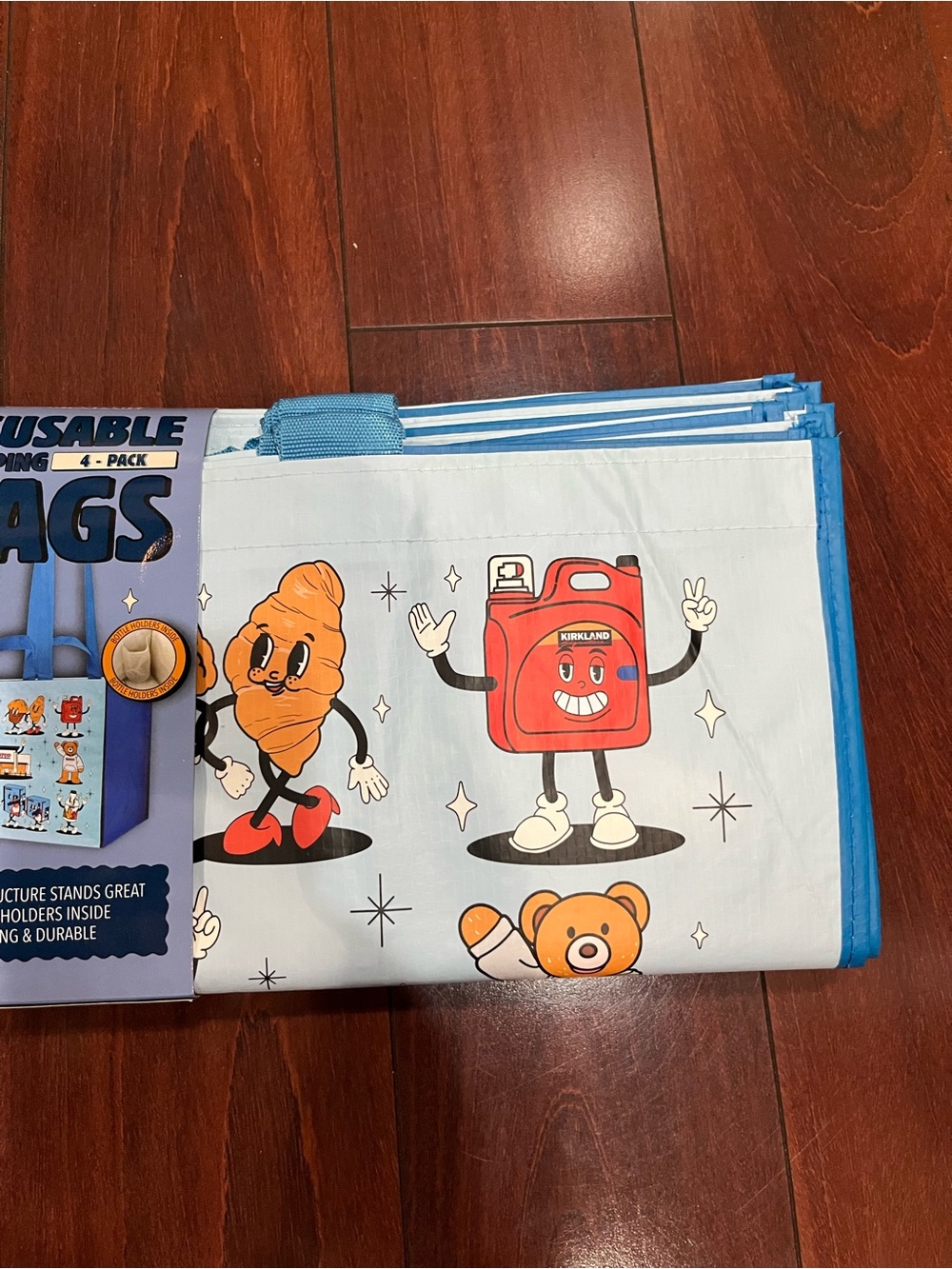 4-Pack Costco Character V2 Reusable Shopping Bags W 20” x H 14” x D 11.5”  New - Picture 10 of 16